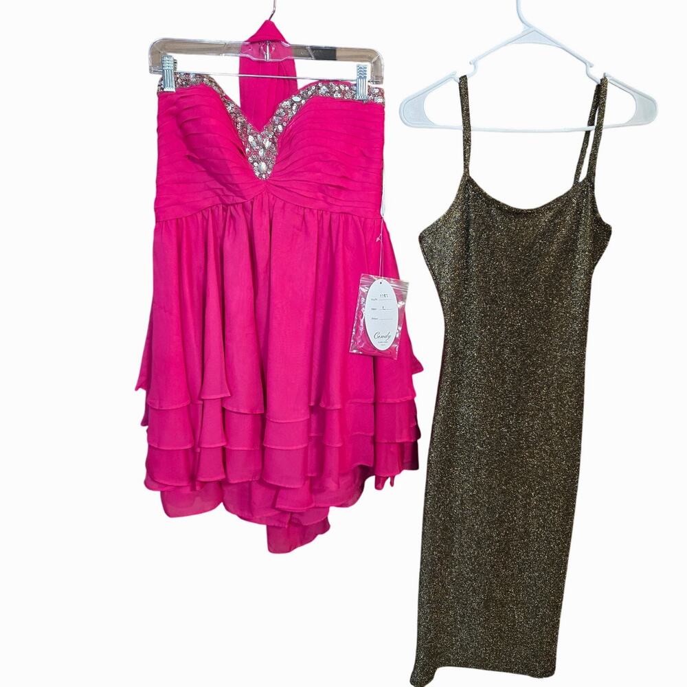 Women's Large 10 12 Formal Dresses Cocktail Party Prom Wholesale lot of 2 L